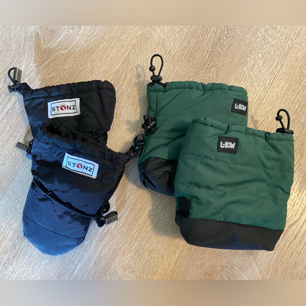 Infant winter gloves (Stonz) and boots (L-Bow) bundle